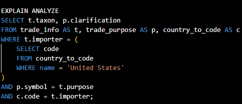 Database explain analyze image